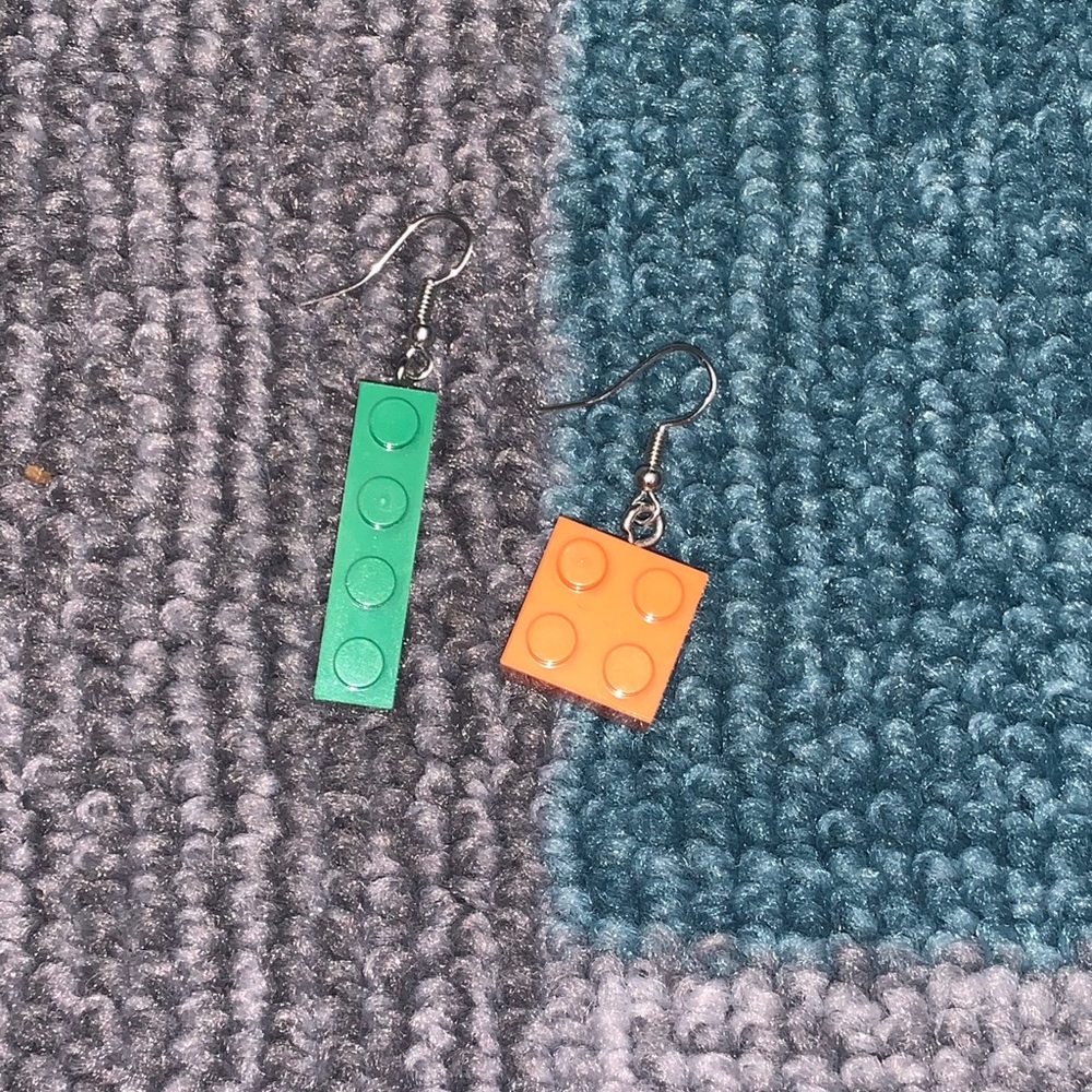 Lego earrings